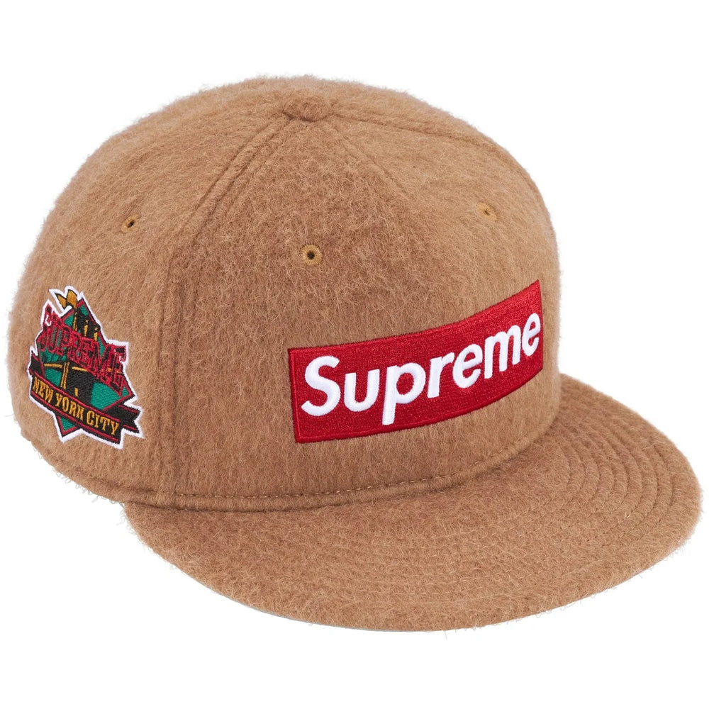 Supreme Camel Brushed Wool Box Logo New Era