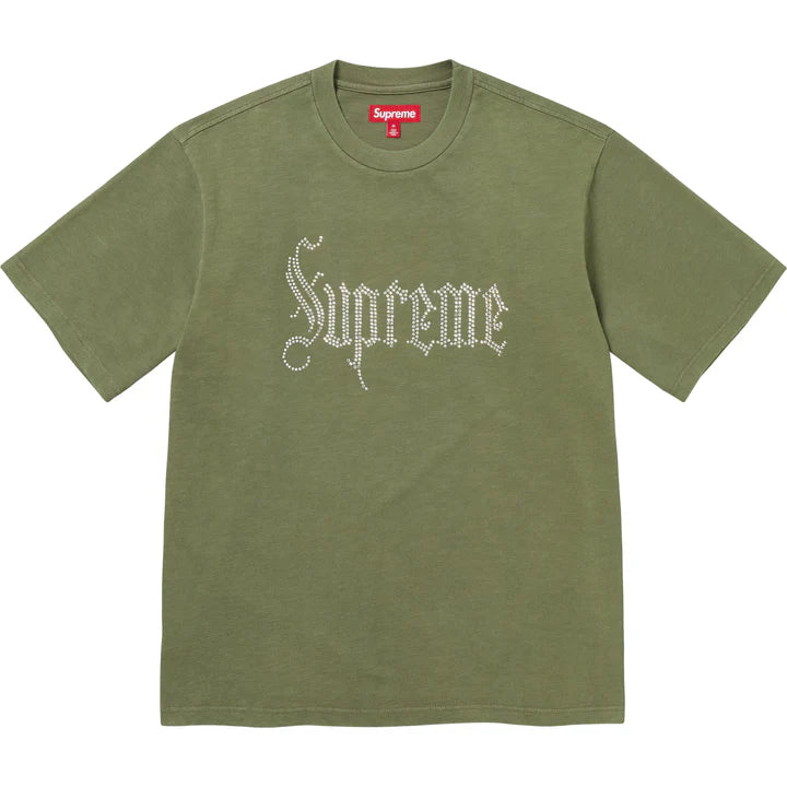 Supreme Olive Rhinestone Tee