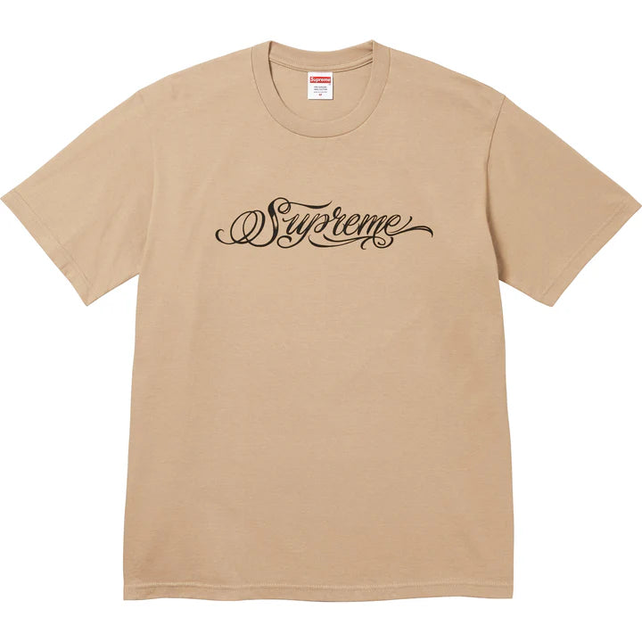 Supreme Script Khaki Tee