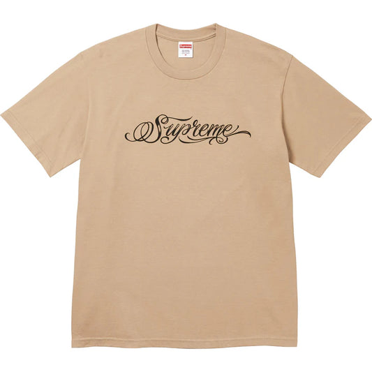 Supreme Script Khaki Tee