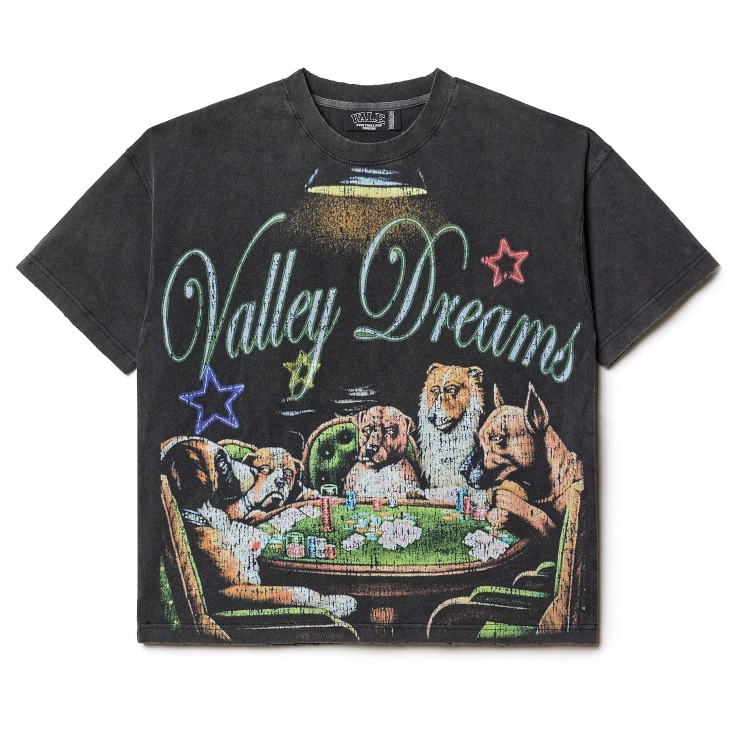 Vale Dogs Playing Poker tee