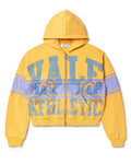 Vale Yellow Big Horn Zip-Up Hoodie