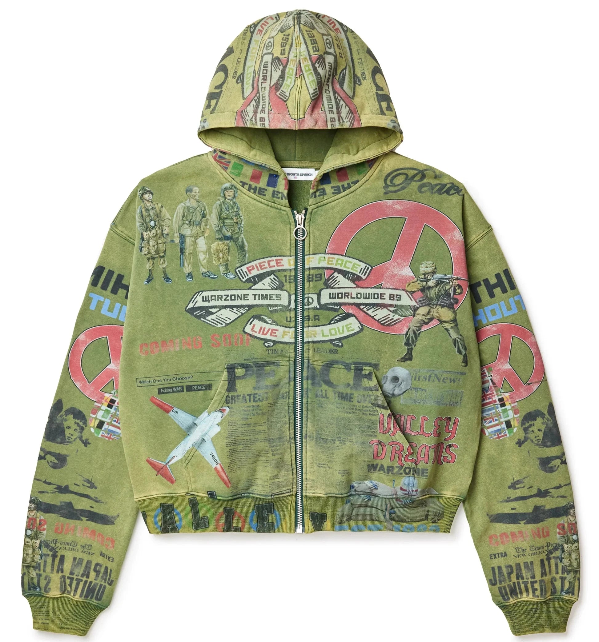 Vale Olive Peace Hoodie