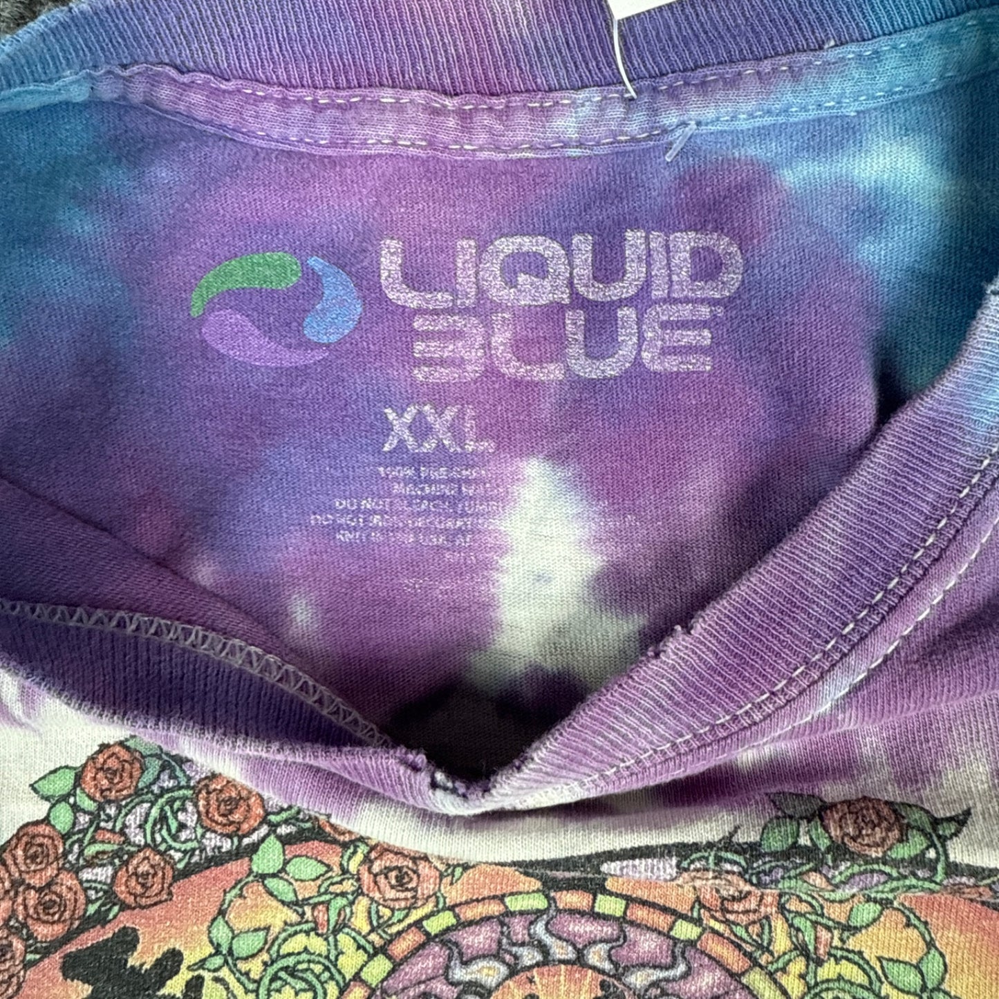 Liquid Blue Tie-Dye Graphic Tee - Multicolor (2XL)