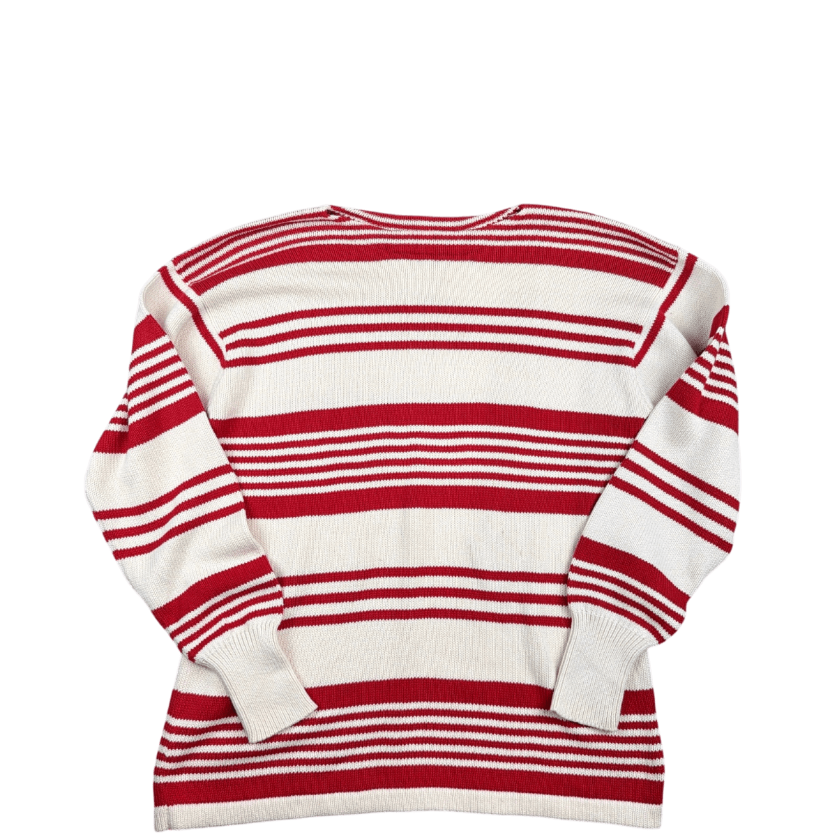Polo by Ralph Lauren Striped Sweater - Red and Cream (M)