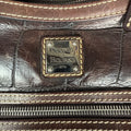 Dooney & Bourke Croc Embossed Shoulder Bag - Brown