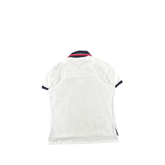 Polo Ralph Lauren Custom Fit Polo Shirt - White/Navy (L)