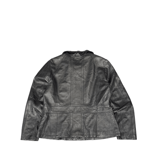 east5th Genuine Leather Jacket - Black (L)