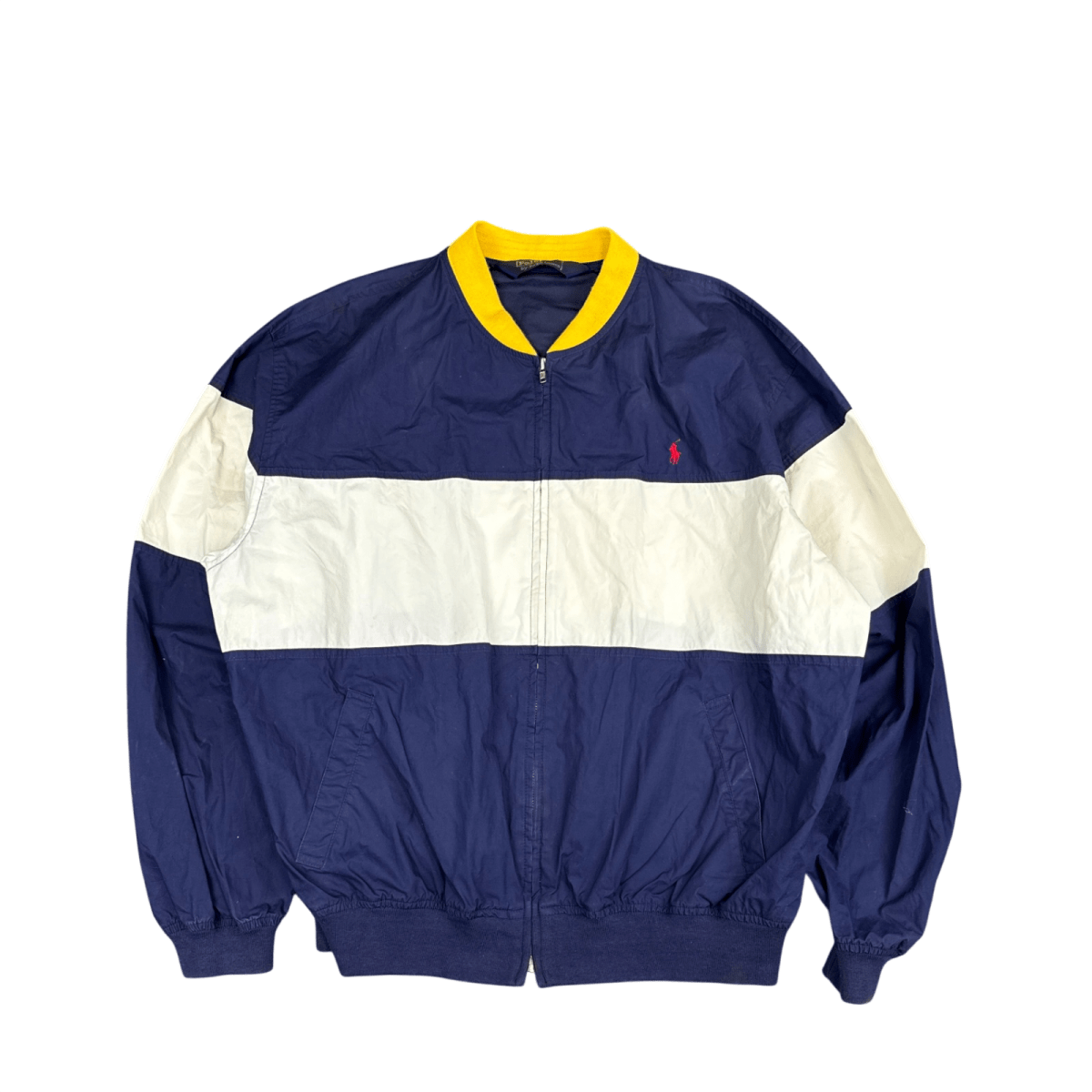Polo by Ralph Lauren Windbreaker - Navy Blue & Cream (XL)