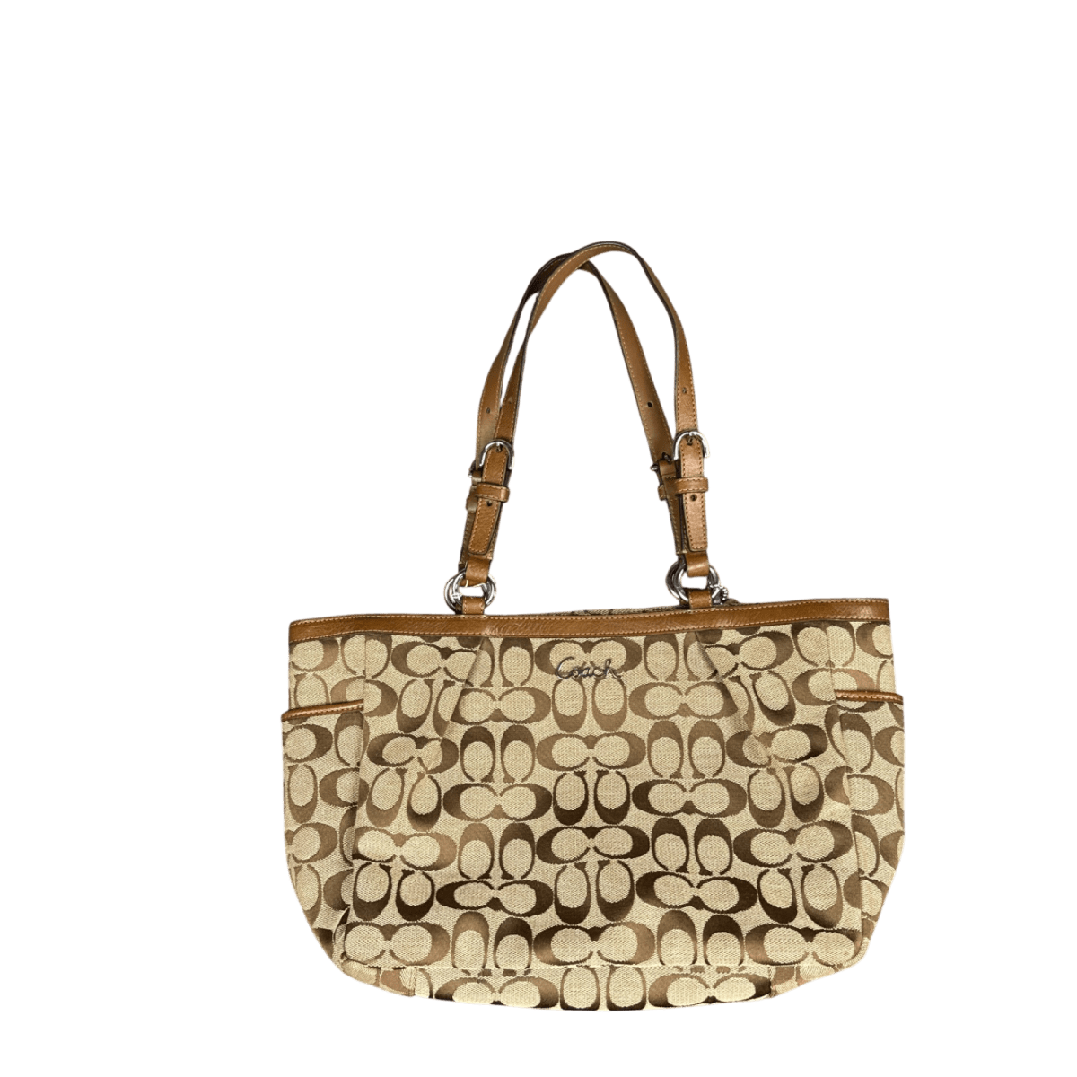 Coach Signature Jacquard Tote - Brown (null)