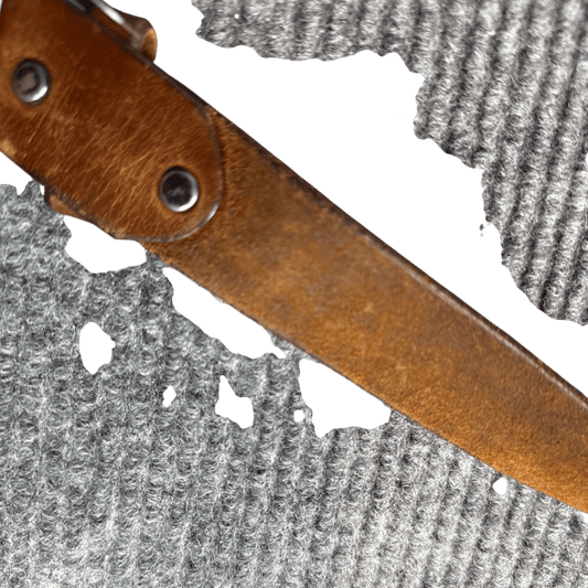 Vintage Leather Belt - Brown (36)