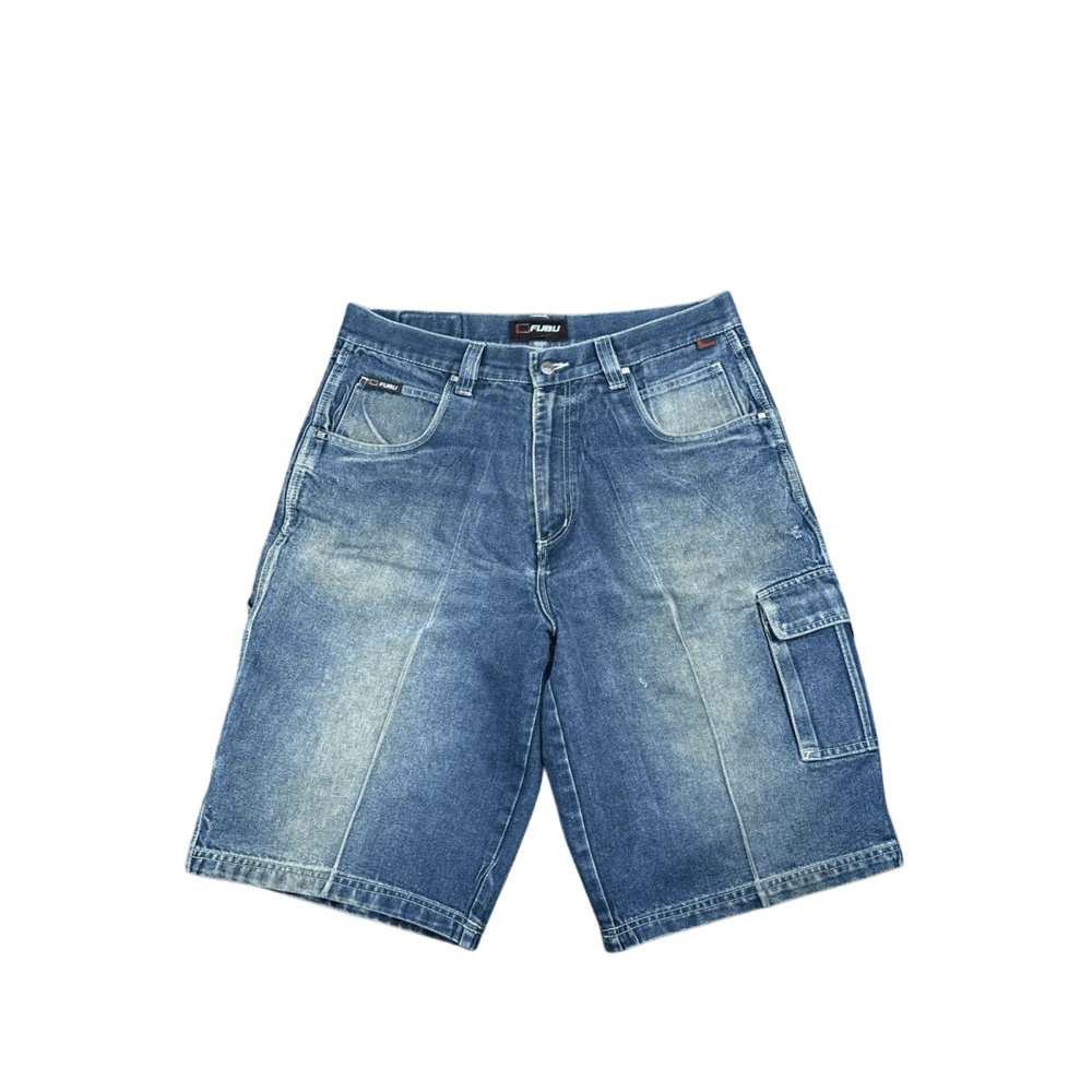 FUBU The Collection Denim Shorts - Blue (38xL)