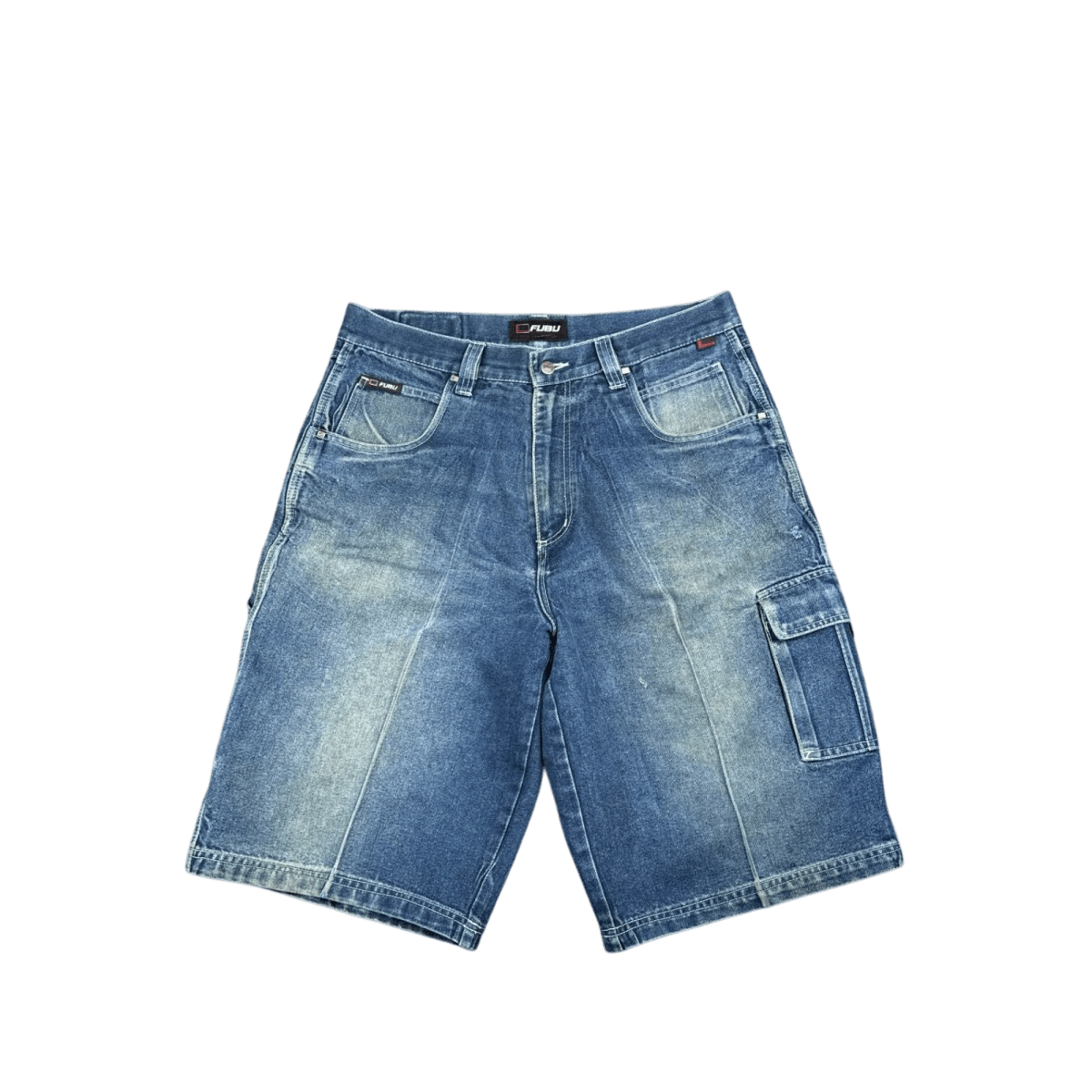 FUBU The Collection Denim Shorts - Blue (38xL)