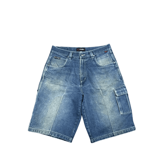 FUBU The Collection Denim Shorts - Blue (38xL)