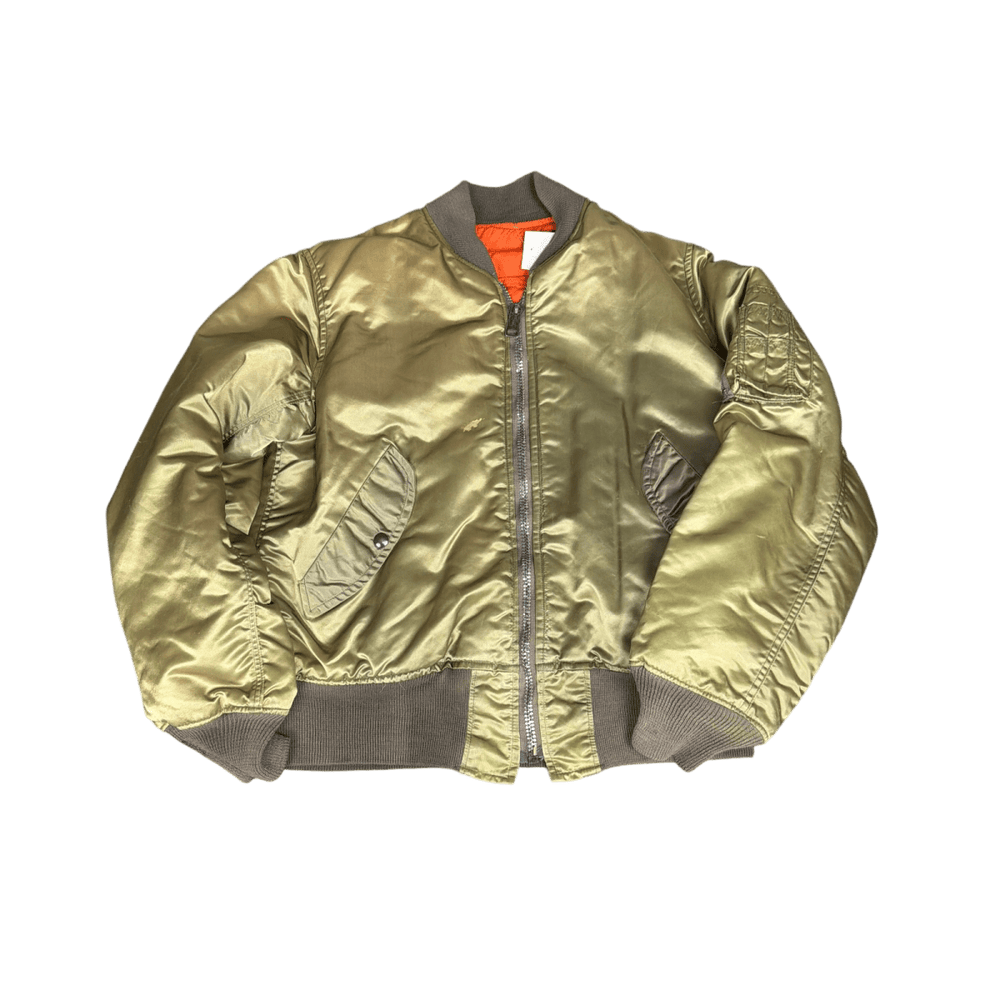 Vintage Bomber Jacket - Olive Green (M)