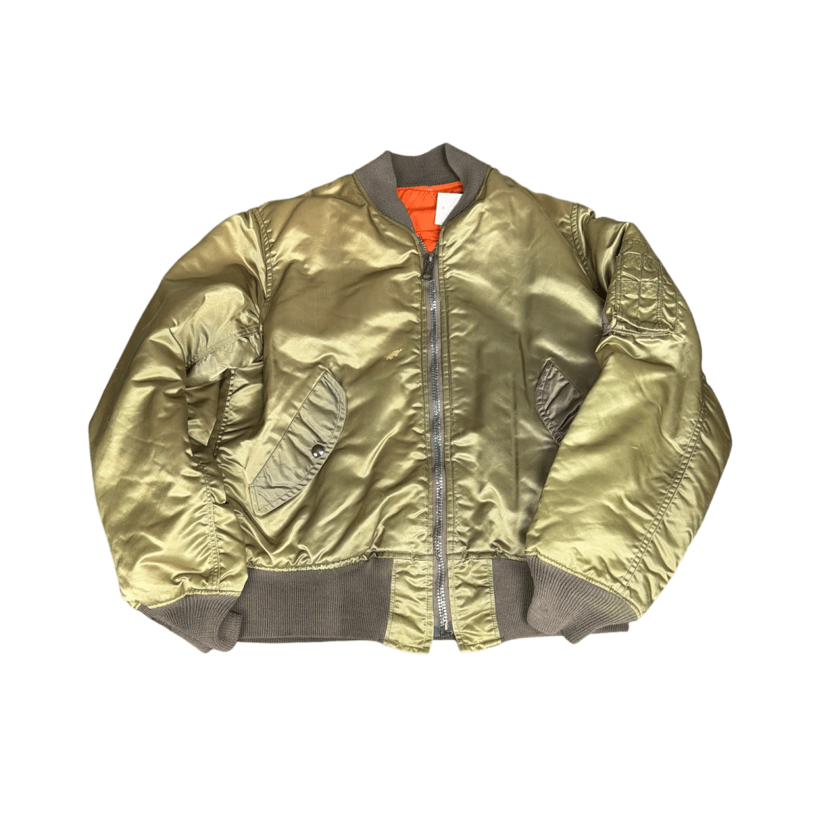 Vintage Bomber Jacket - Olive Green (M)