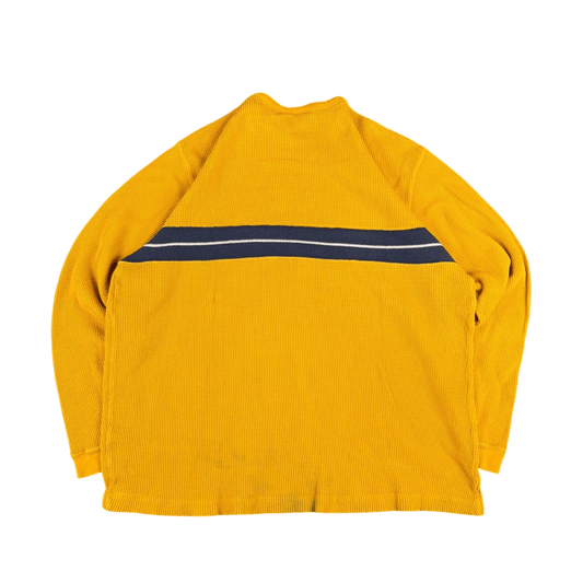 GAP Waffle Knit Long Sleeve - Yellow/Navy (M)