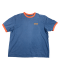 Abercrombie & Fitch Ringer Tee - Blue with Orange (XXL)