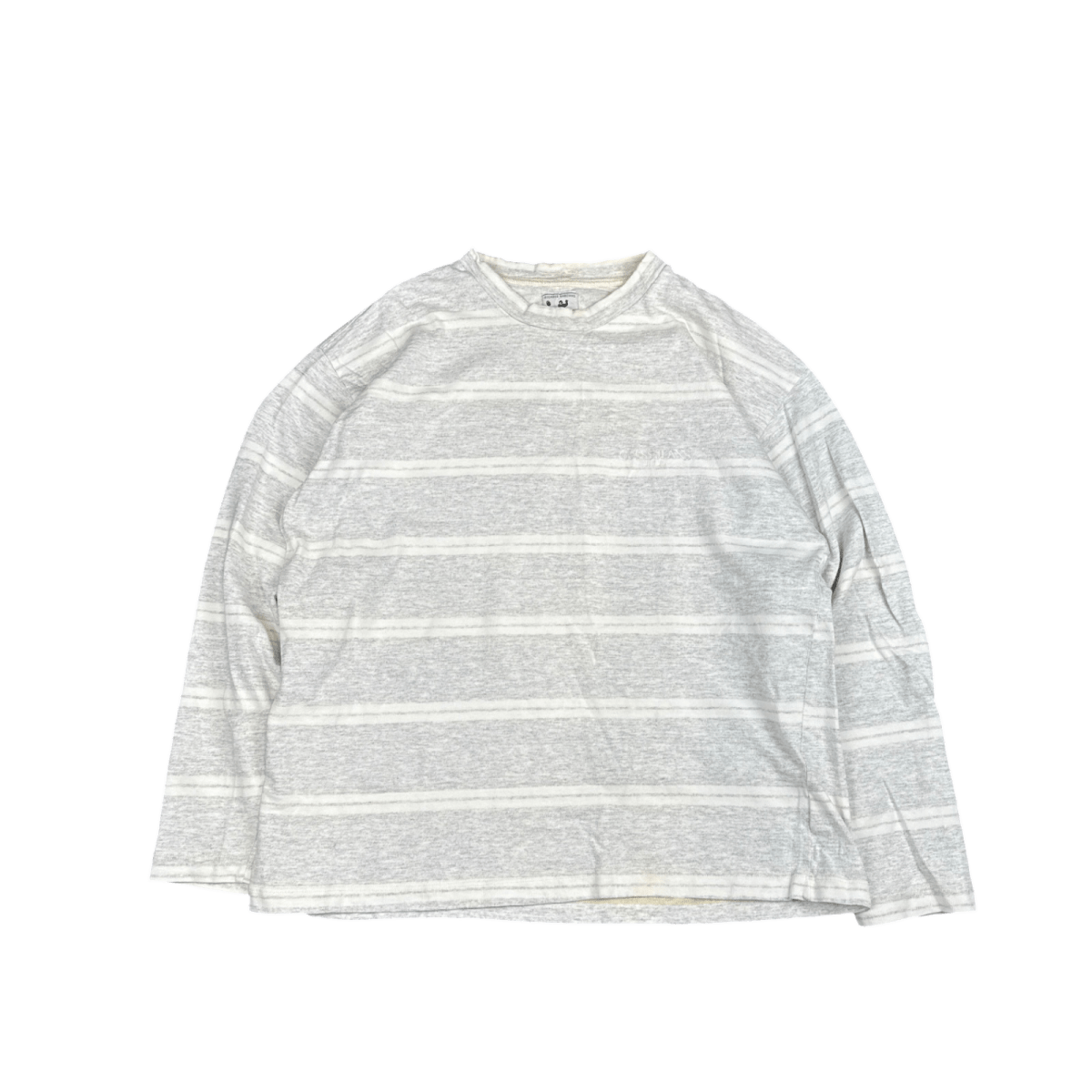 Georges Marciano Guess Striped Long Sleeve - Light Gray/White (L)