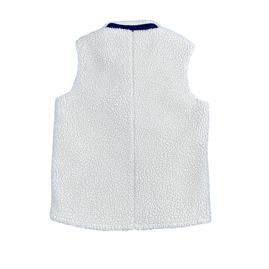Patagonia Fleece Vest - Cream and Navy (XL)