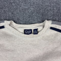 GAP Crewneck Sweatshirt - Heather Gray/Navy (L)