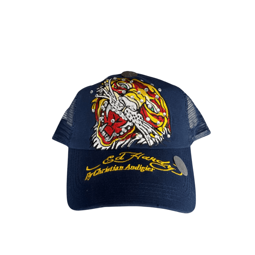 Don Ed Hardy Tiger Trucker Hat - Navy Blue – The Atelier