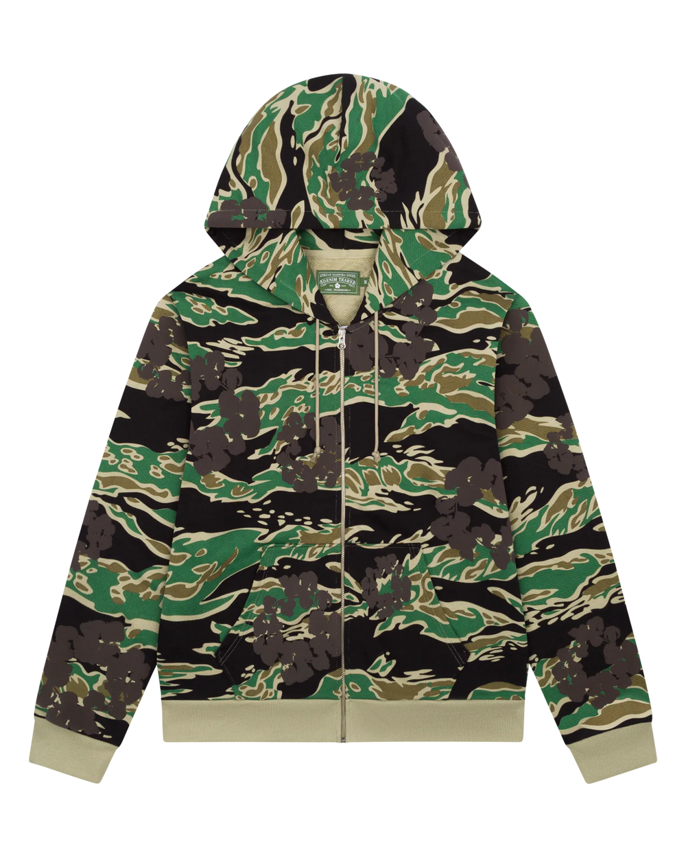 Denim Tears Camo Cotton Zip Up Green