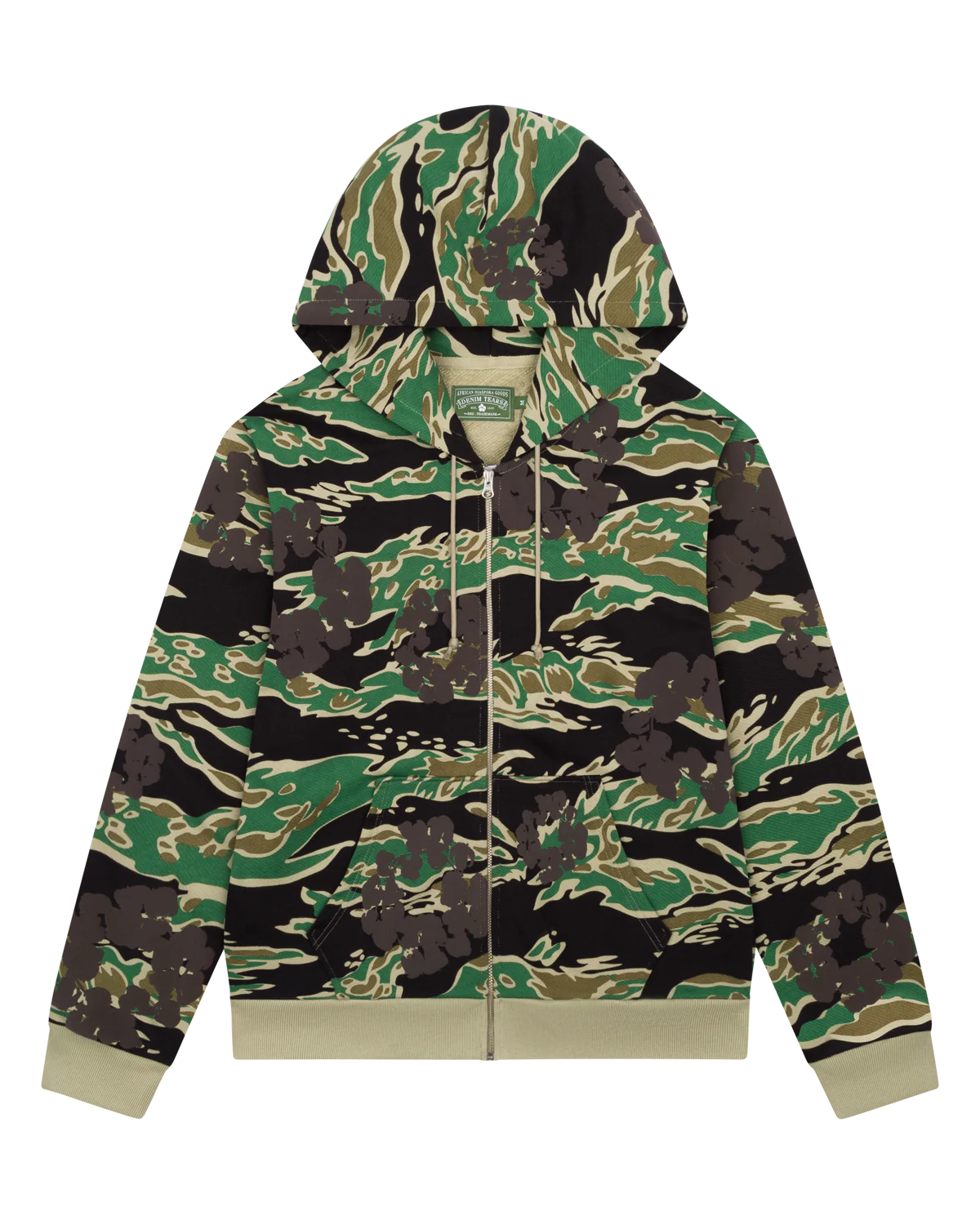 Denim Tears Camo Cotton Zip Up Green