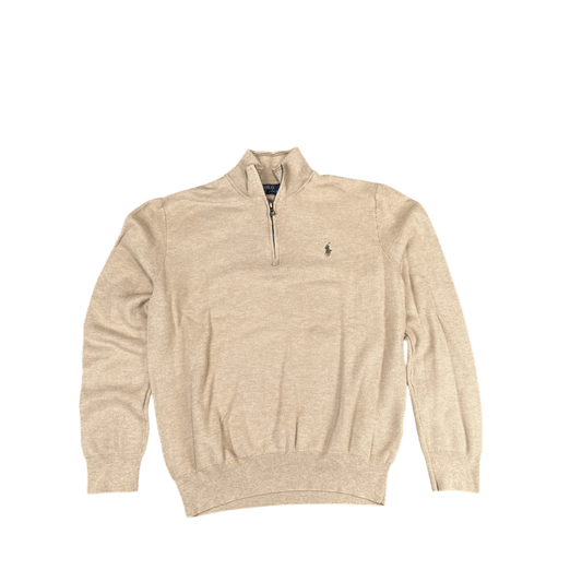 POLO RALPH LAUREN Quarter-Zip Pullover - Tan (L)