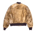 Vintage Leather Bomber Jacket - Brown (M)