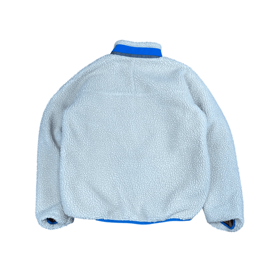 Patagonia Fleece Jacket - Cream and Blue (2XL)
