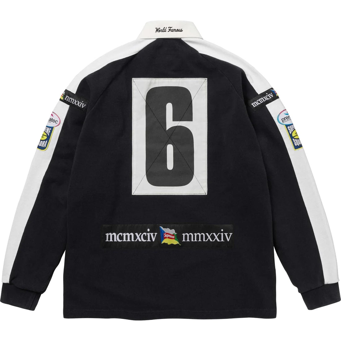 Supreme Black Chest Stripe Rugby