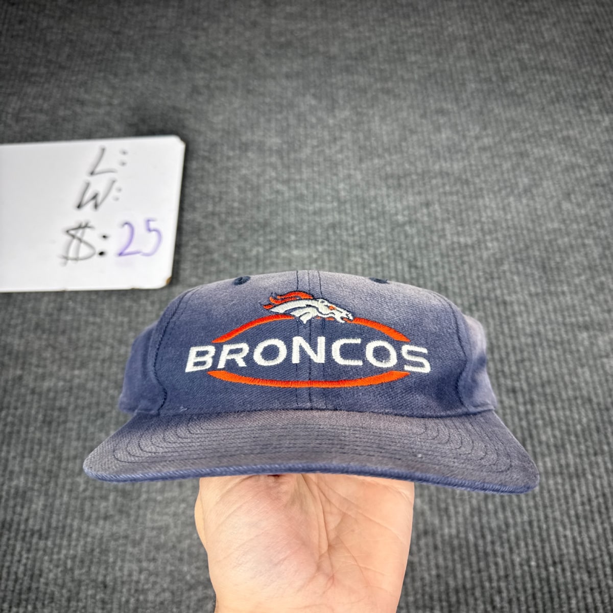 Logo 7 Denver Broncos Hat - Navy Blue (One Size)