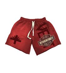 Vertebrae Red Double Emblem Shorts