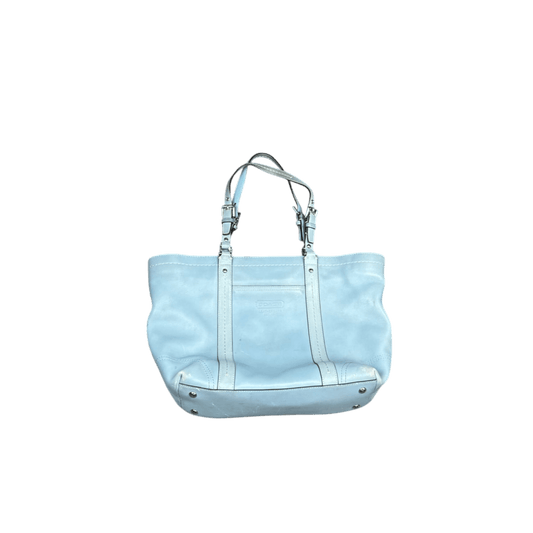 Coach Leather Tote Bag - Light Blue