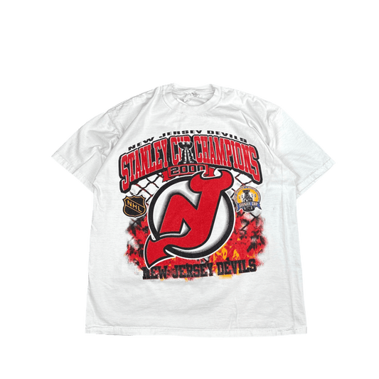 JERZEES New Jersey Devils Stanley Cup Champions Tee - White (L)