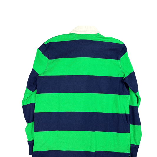 Polo Ralph Lauren Classic Fit Rugby Shirt - Navy Blue and Green (M)