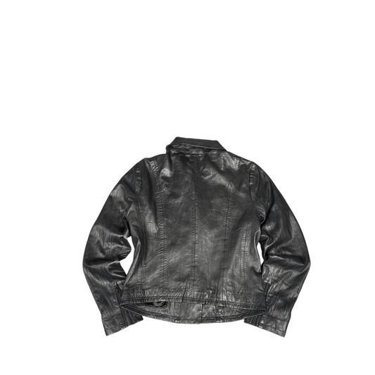 Paige Premium Denim Leather Jacket - Black (L)