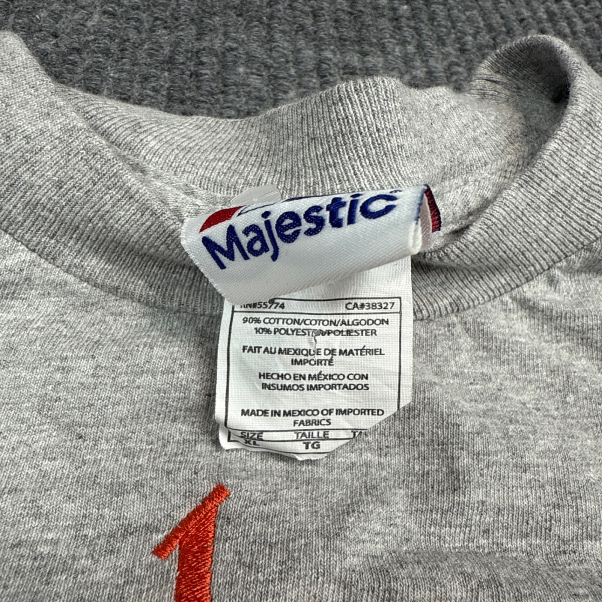 Majestic Auburn Tigers Long Sleeve - Heather Gray (XL)