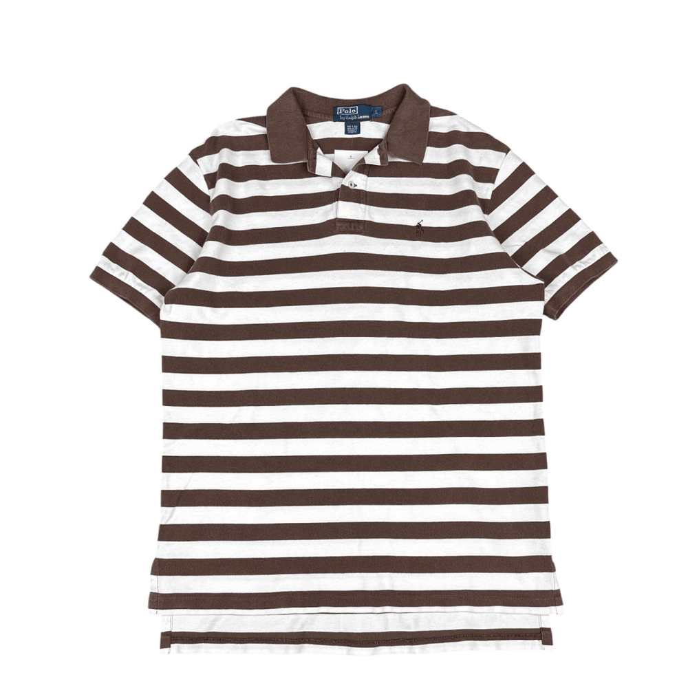 Polo by Ralph Lauren Striped Polo - Brown/White (L)