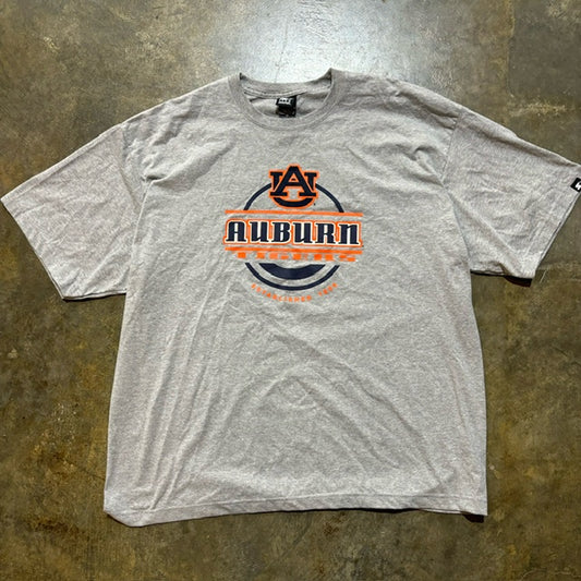 Grey Auburn Tigers Puff Print Tee