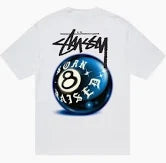 Stussy / Born X Raised 8 Ball White Tee