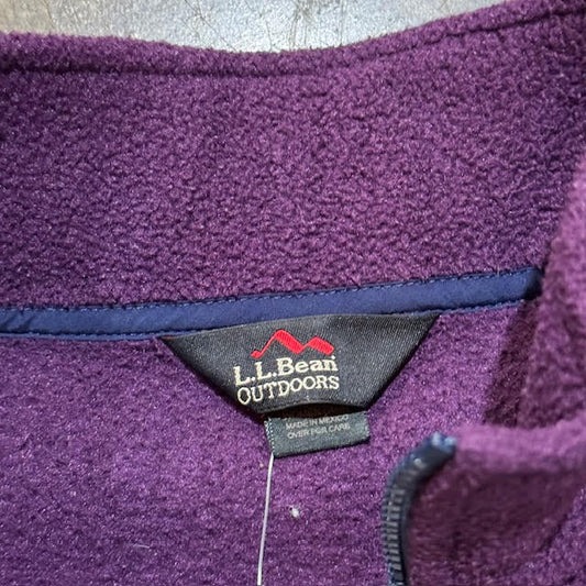 LL Bean Polar Fleece Navy Zip Up Jacket