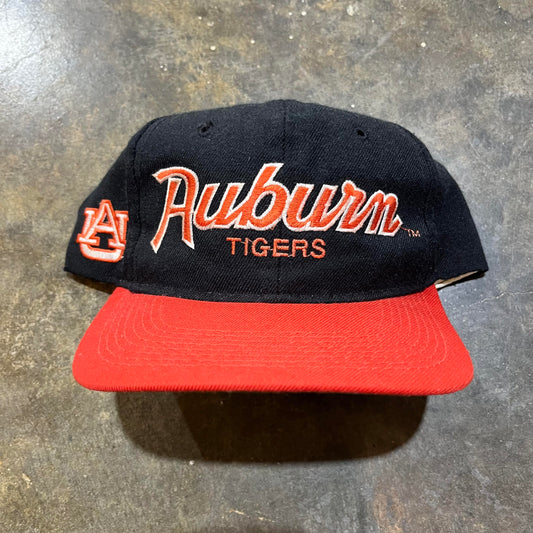 Wool Navy/Orange Double Lined Script Snap OS