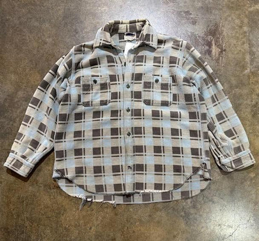 Champion Block Plaid Cotton Flannel Button Up