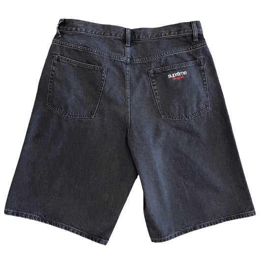 Supreme Baggy Denim Short Washed Black