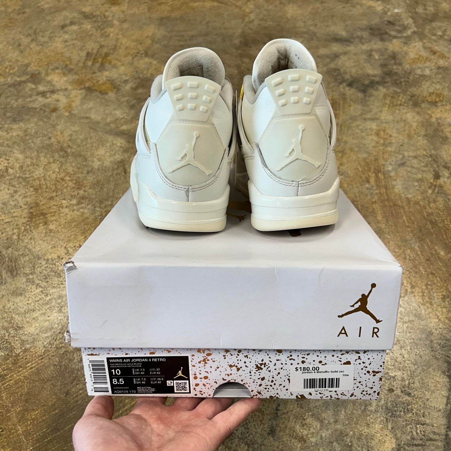 Jordan 4 Metallic Gold (w)