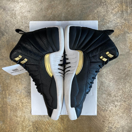 Jordan 12 Retro Black Metallic Gold White