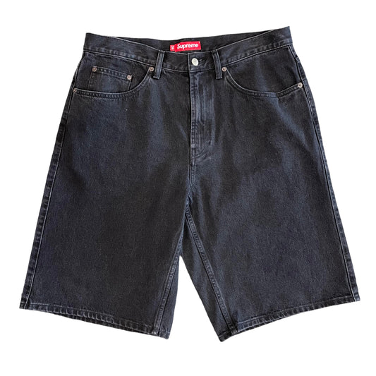 Supreme Baggy Denim Short Washed Black